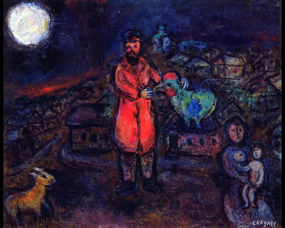 Dorfzeitgenosse Marc Chagall Ölgemälde